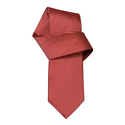 Charles Tyrwhitt Granger Burgundy Spot Woven Tie