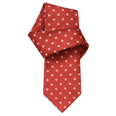Charles Tyrwhitt Red Floral Handmade Woven Tie