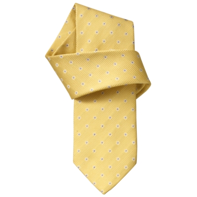 Charles Tyrwhitt Gold Floral Handmade Woven Tie