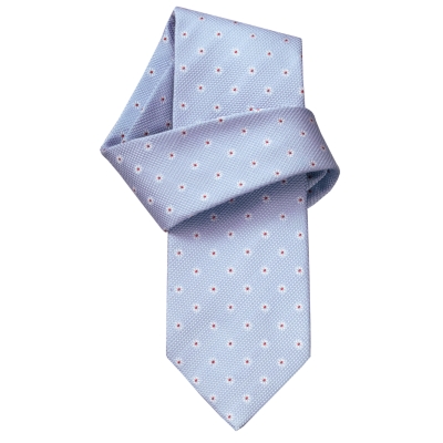 Charles Tyrwhitt Sky Floral Handmade Woven Tie