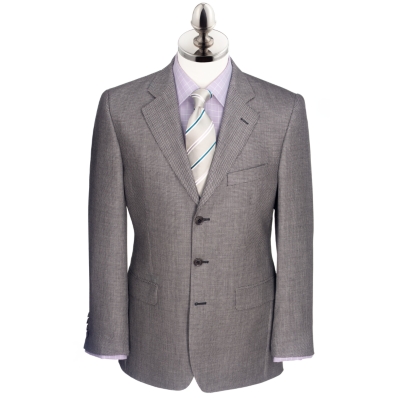 Grey Birdseye English Suit Jacket