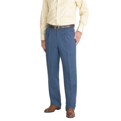 Mid Blue Cotton Suit Trousers