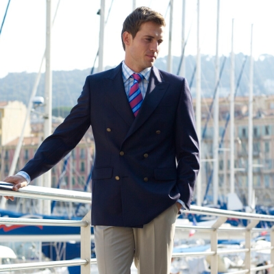 Charles Tyrwhitt Navy Double Breasted Blazer