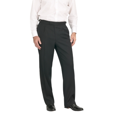 Black Wool Dinner Suit Trousers