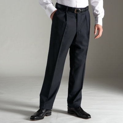 Charles Tyrwhitt Navy Herringbone English Suit Trousers