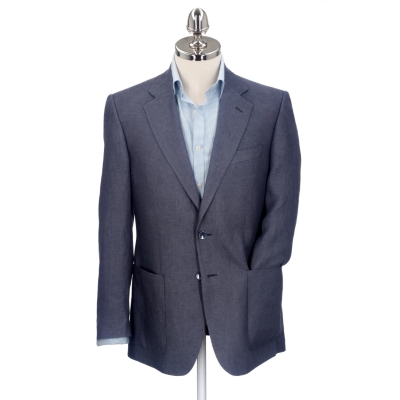 Navy Linen Suit Jacket