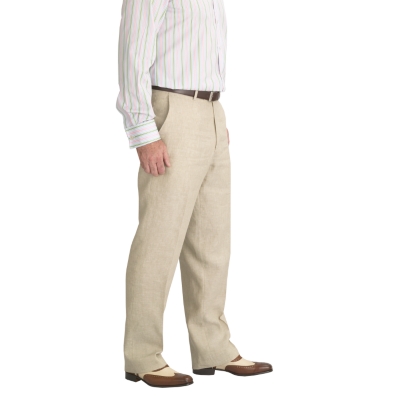 Oatmeal Linen Suit Trousers