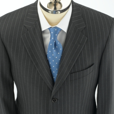 Charcoal Pinstripe English Suit Jacket