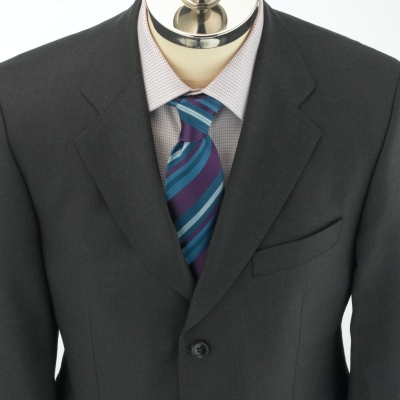 Charcoal Twill English Suit Jacket