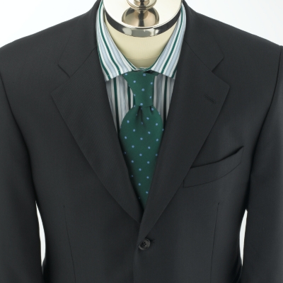 Navy Twill English Suit Jacket